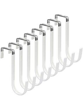 Over Door Hooks Heavy Duty Door Hanger Organizer Coat Towel Rack White